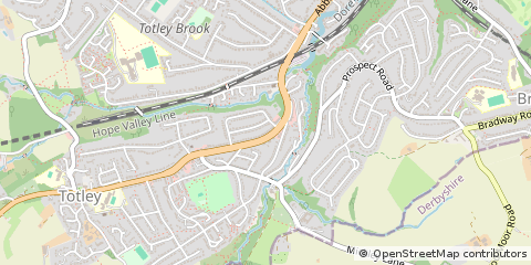 Map of South Yorkshire