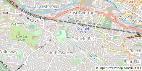 Map of Bath, Somerset