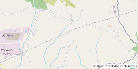 Map of Bridgend, MID Glamorgan