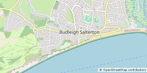 Map of Budleigh Salterton, Devon