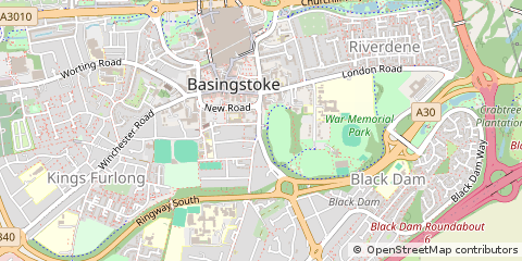 Map of Basingstoke
