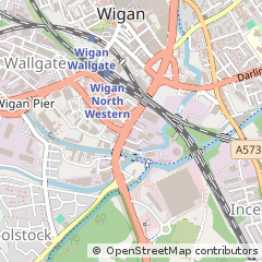 Map of Wigan, Lancashire