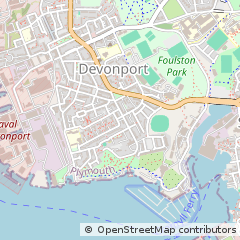 Map of Plymouth, Devon
