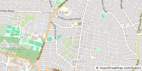 Map of Bournemouth, Dorset