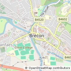 Map of Brecon, Powys