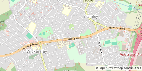 Map of Rotherham