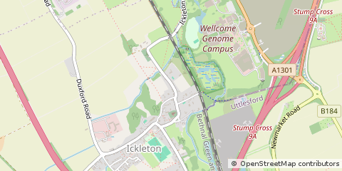 Map of Saffron Walden, Cambridgeshire