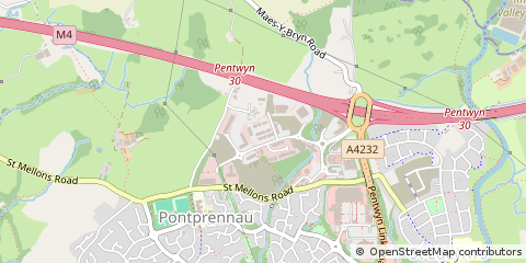 Map of Pontprennau, Cardiff