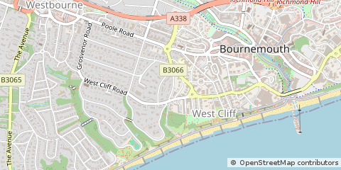 Map of Bournemouth, Dorset