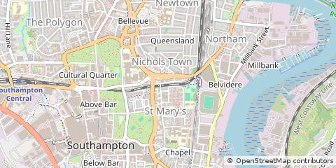 Map of Southampton, Hampshire