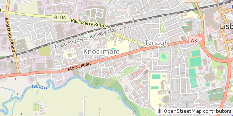 Map of Lisburn, County Antrim