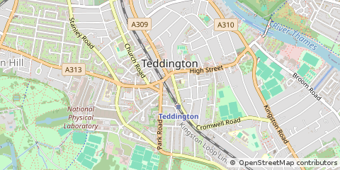 Map of Teddington, Middlesex
