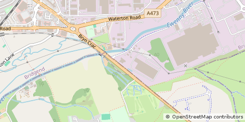 Map of Bridgend
