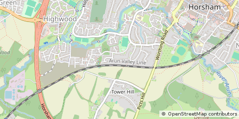 Map of Horsham