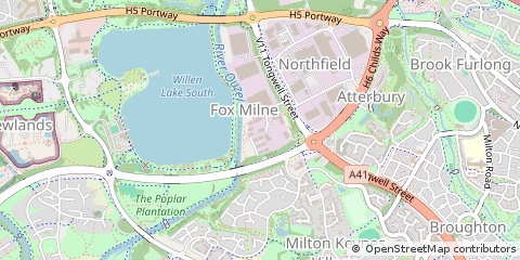 Map of Milton Keynes, Buckinghamshire