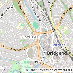 Map of Bridgend, MID Glamorgan