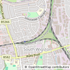 Map of Leicester, Leicestershire