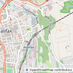 Map of Halifax, West Yorkshire