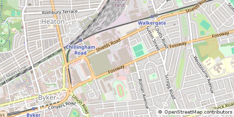 Map of Newcastle Upon Tyne