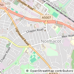 Map of Stoke on Trent, Staffordshire