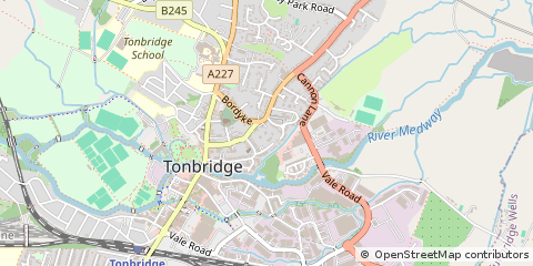 Map of Tonbridge, Kent