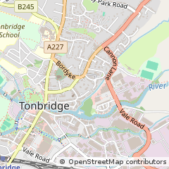 Map of Tonbridge, Kent