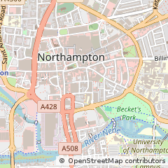 Map of Northampton, Northamptonshire