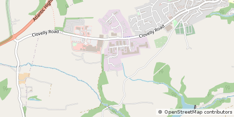 Map of Bideford, Devon