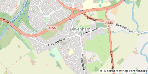 Map of Northwich, Cheshire