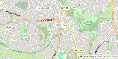 Map of Swindon, Wiltshire
