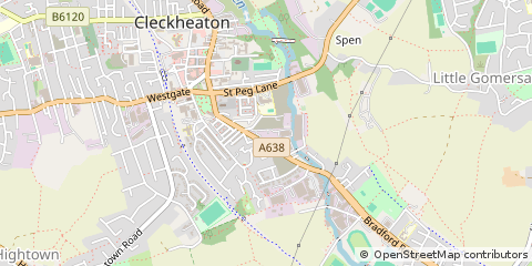 Map of Cleckheaton, West Yorkshire