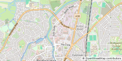 Map of Bridgwater, Somerset