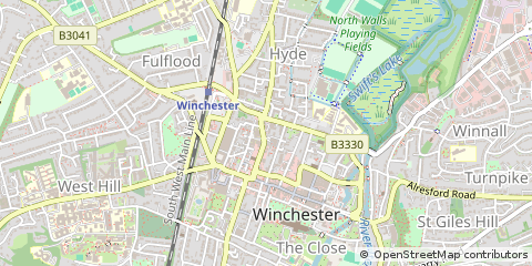 Map of Winchester, Hampshire