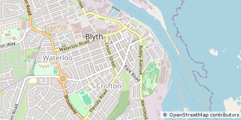 Map of Blyth, Northumberland