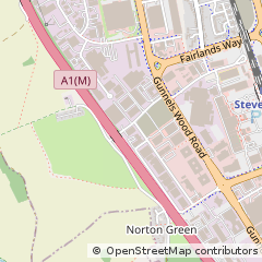 Map of Stevenage, Hertfordshire
