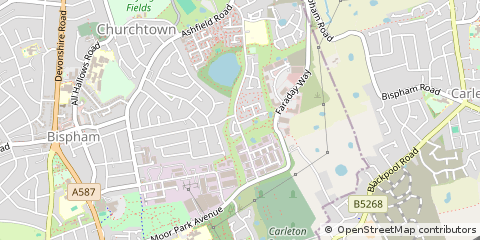 Map of Blackpool, Lancashire