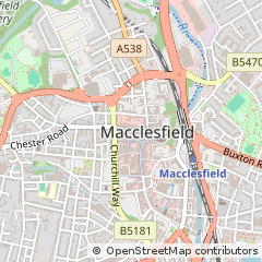 Map of Macclesfield, Cheshire