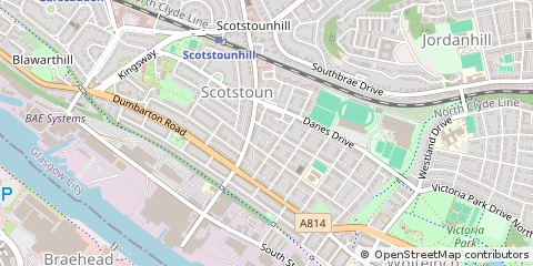 Map of Glasgow, Lanarkshire