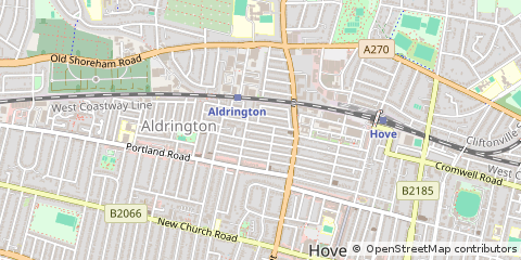 Map of Hove, East Sussex