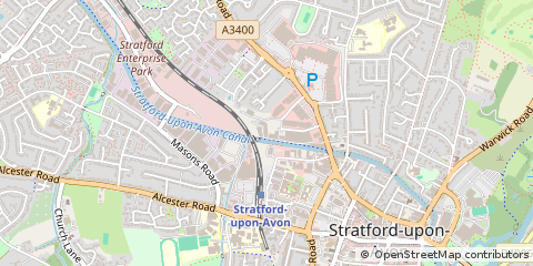 Map of Stratford Upon Avon, Warwickshire