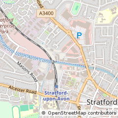 Map of Stratford Upon Avon, Warwickshire