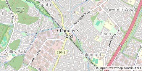 Map of Eastleigh, Hampshire