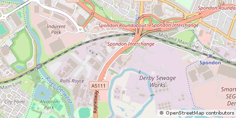 Map of Derby, Derbyshire