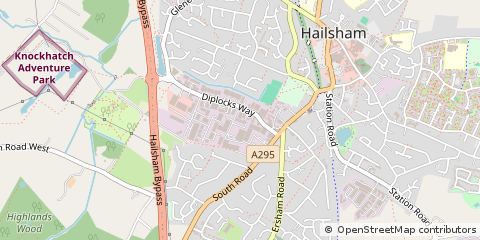 Map of Hailsham, East Sussex