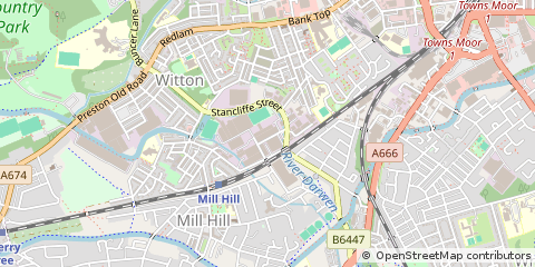 Map of Blackburn, Lancashire