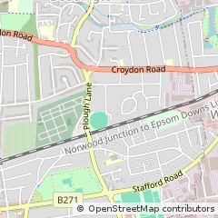 Map of Croydon, Surrey