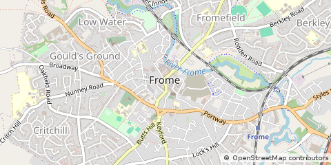 Map of Frome, Somerset