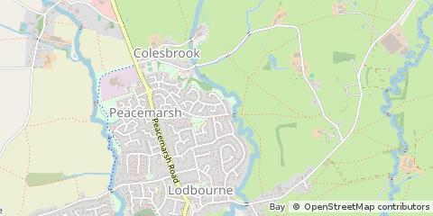 Map of Gillingham, Dorset