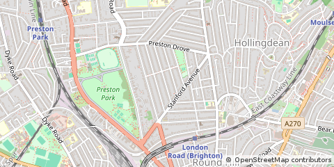 Map of Brighton, East Sussex