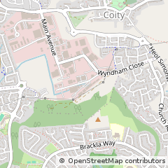Map of Bridgend, Bridgend County Borough